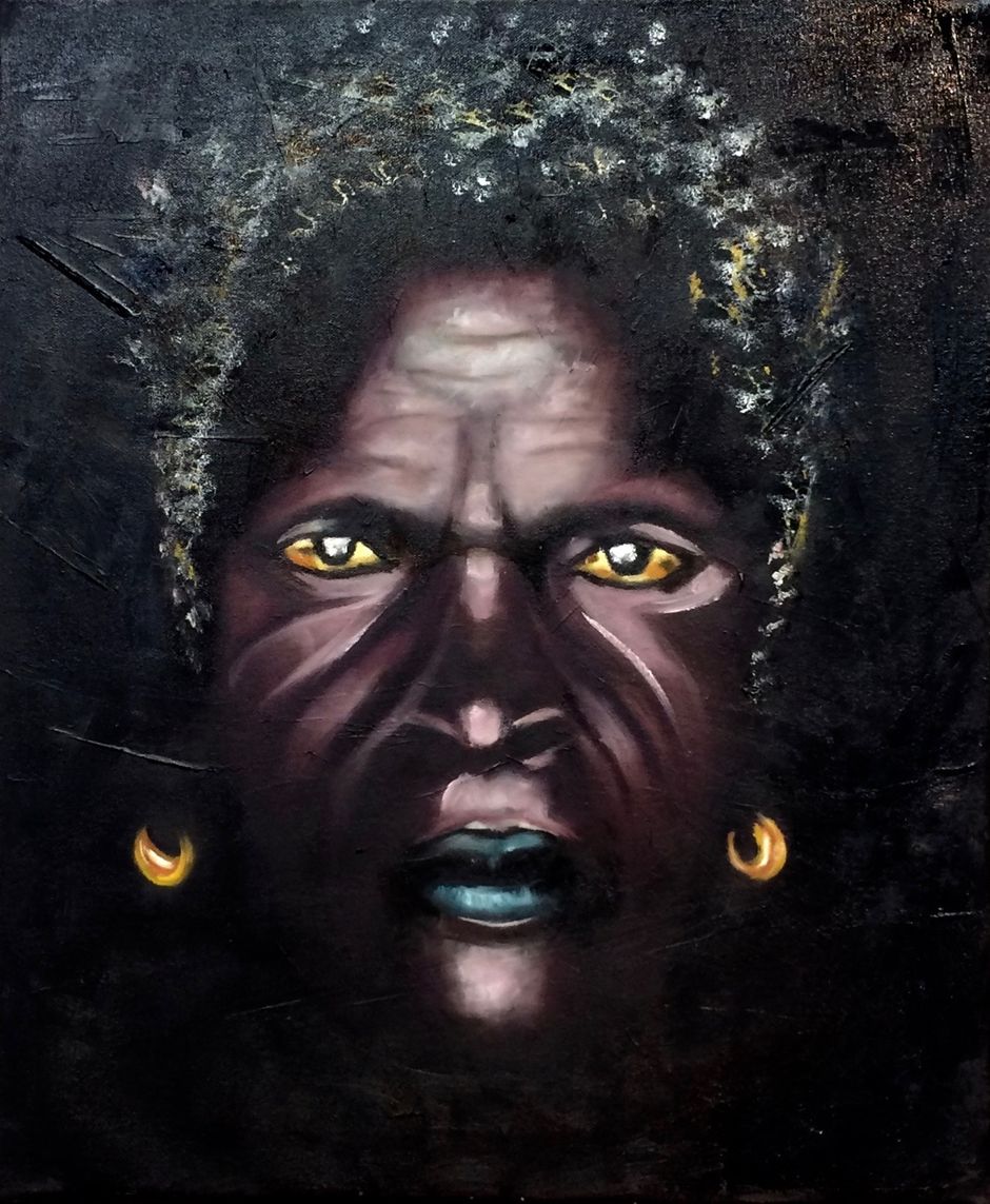 Dark moment, Oil
Size 45x55 cm
A story from a man in darkness in Ethiopia, 